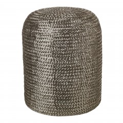 STOOL WOVEN PILL SILVER 